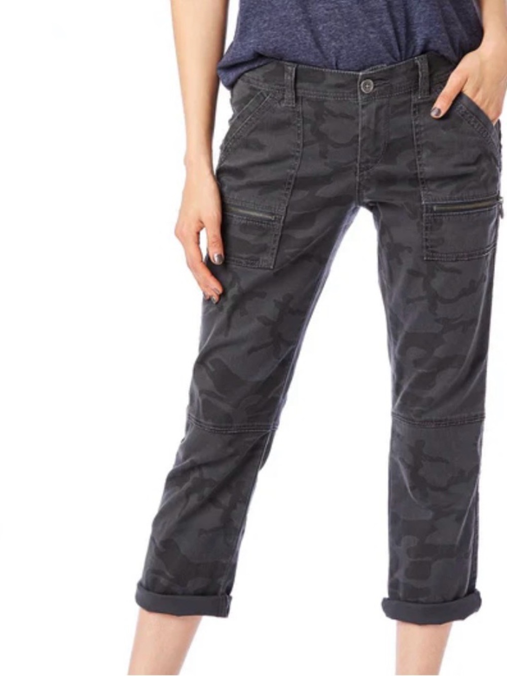 UnionBay Norma Ankle Cargo Pants in Faded Camo